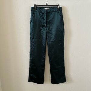 Abercrombie & Fitch Deep Green Satin Trousers